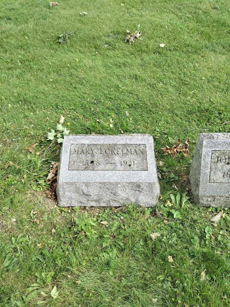 Mary A. Eckelman's grave. Photo 2