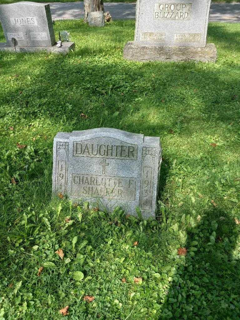 Charlotte F. Shaffer's grave. Photo 1