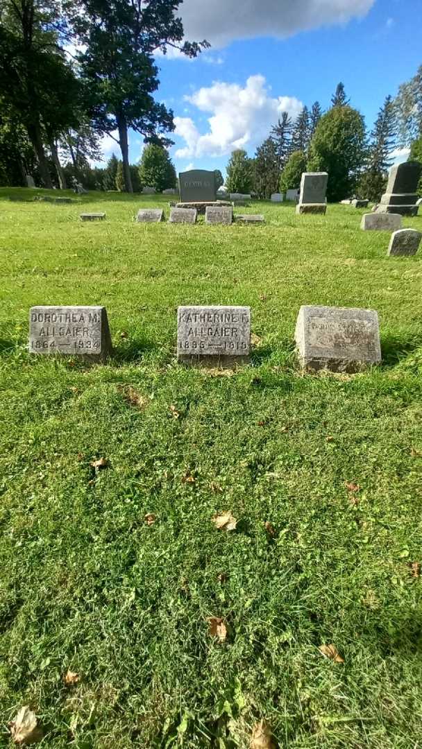 Katherine F. Allgaier's grave. Photo 1