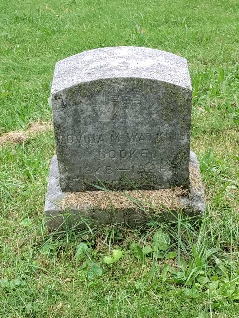 Lovina M. Watkins Cooke's grave. Photo 3