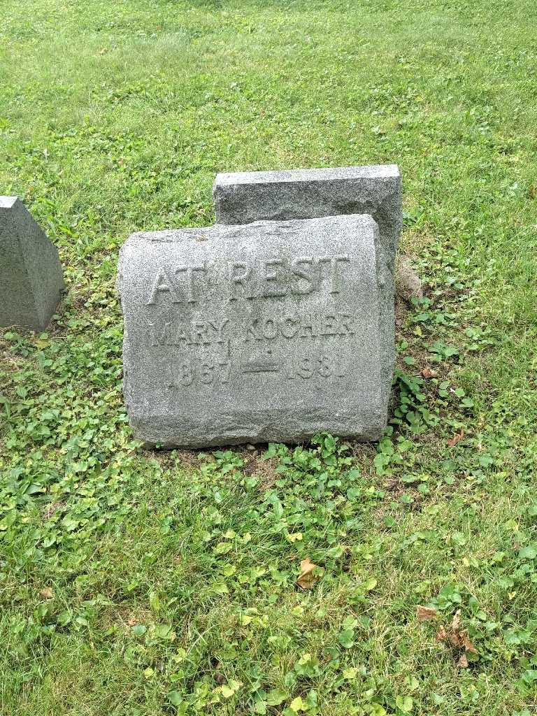 Mary Metzger Kocher's grave. Photo 3