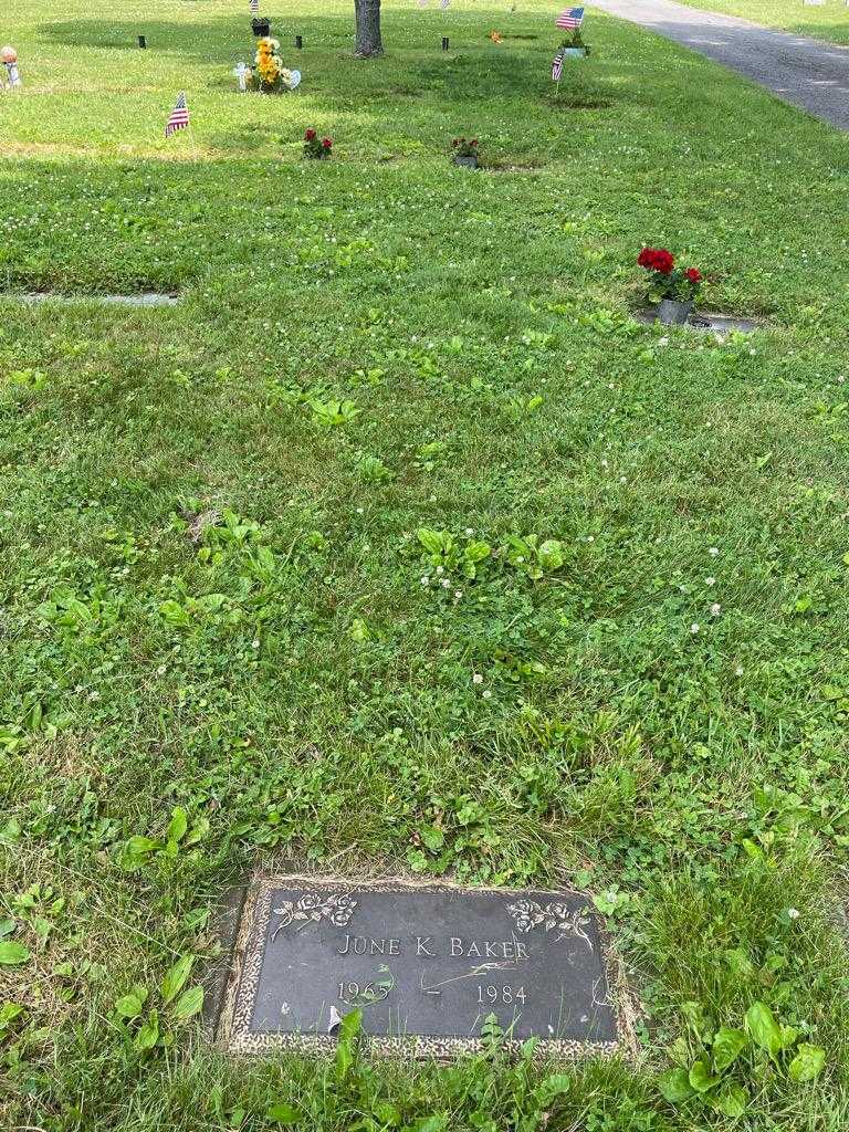 June K. Baker's grave. Photo 2