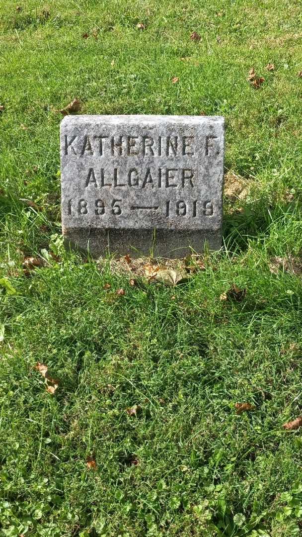 Katherine F. Allgaier's grave. Photo 2