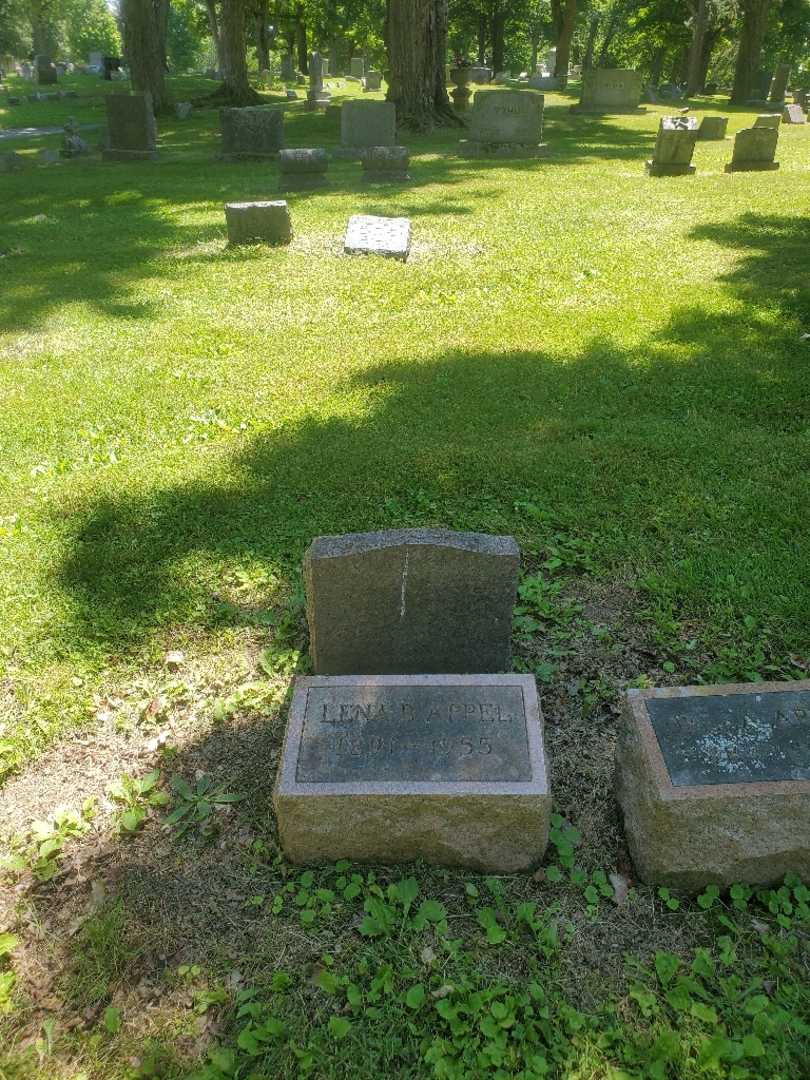 Lena B. Appel Moser's grave. Photo 1