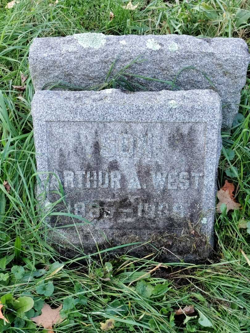 Arthur A. West's grave. Photo 3