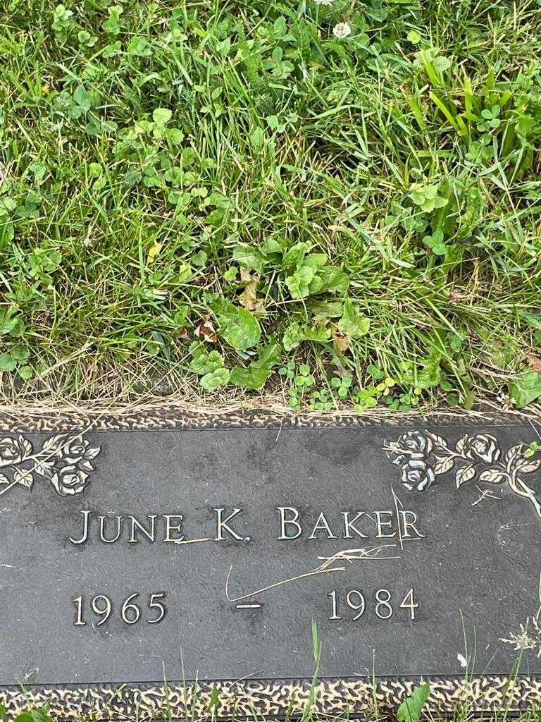 June K. Baker's grave. Photo 3