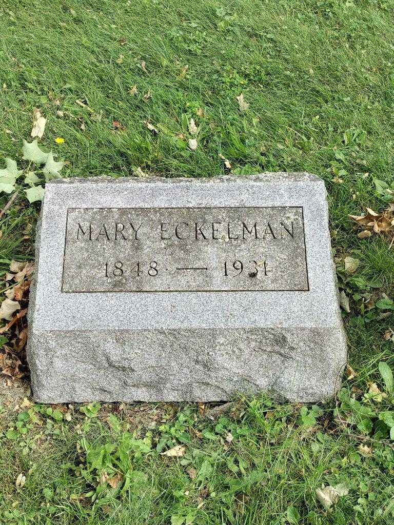 Mary A. Eckelman's grave. Photo 3