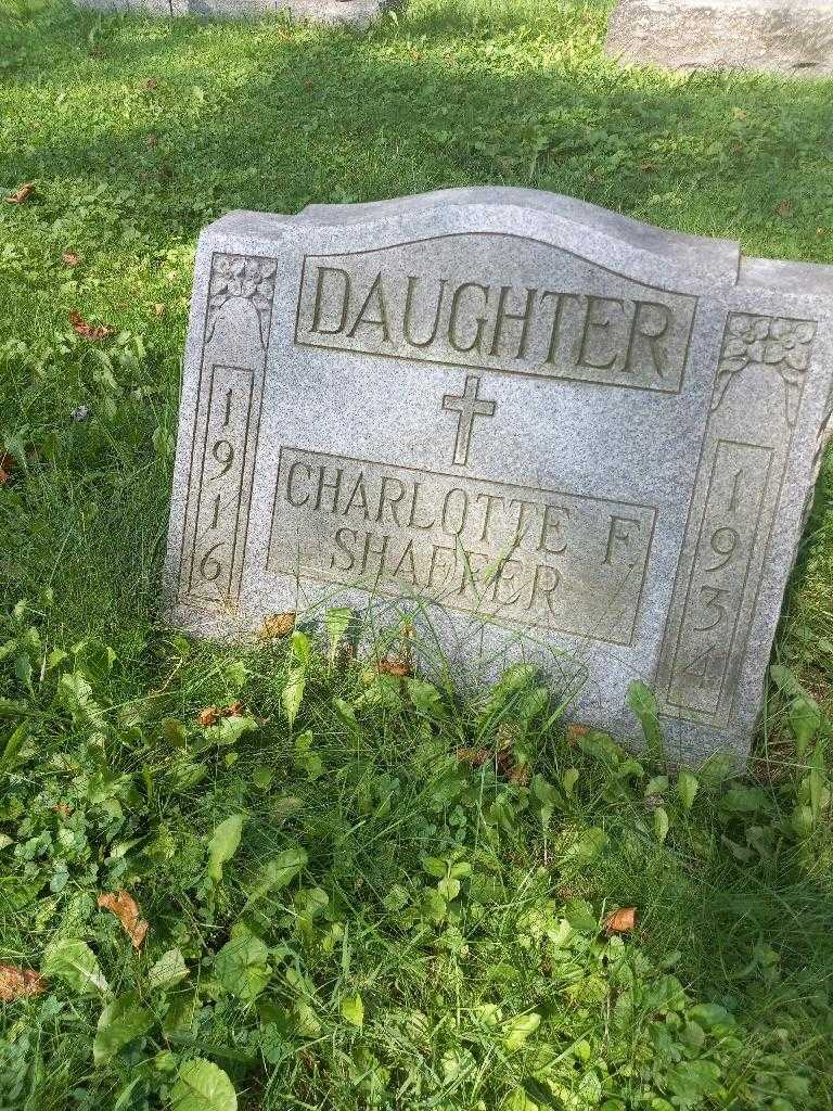 Charlotte F. Shaffer's grave. Photo 3