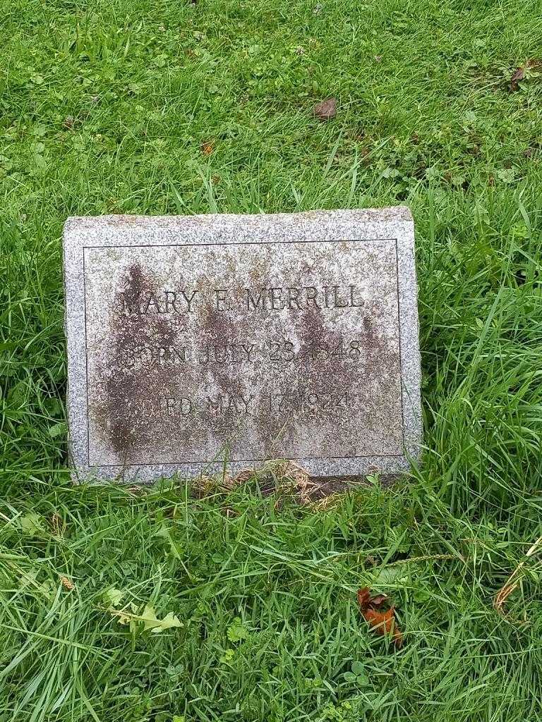 Mary E. Merrill's grave. Photo 2