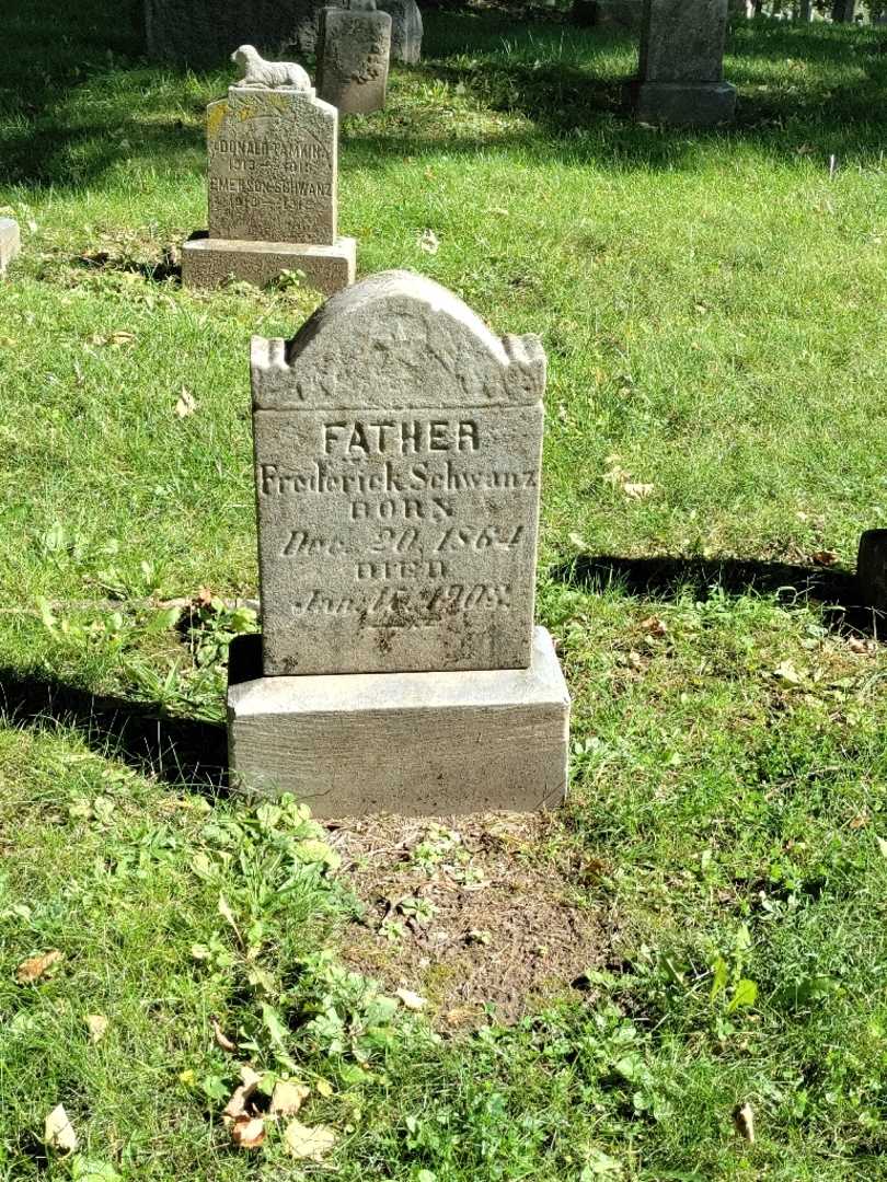 Frederick Schwanz's grave. Photo 2