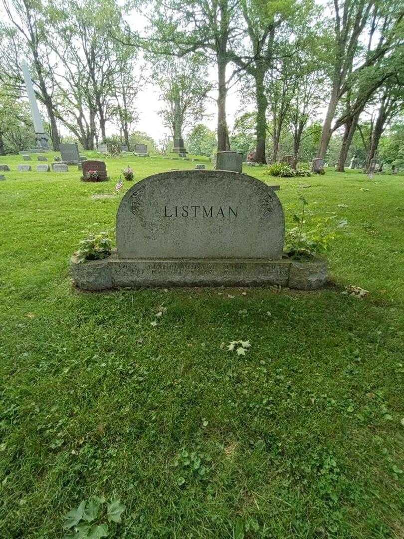 Elizabeth G. Listman's grave. Photo 1
