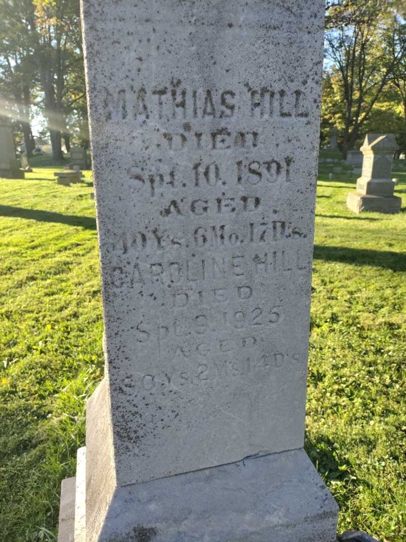 Mathias Hill's grave. Photo 3