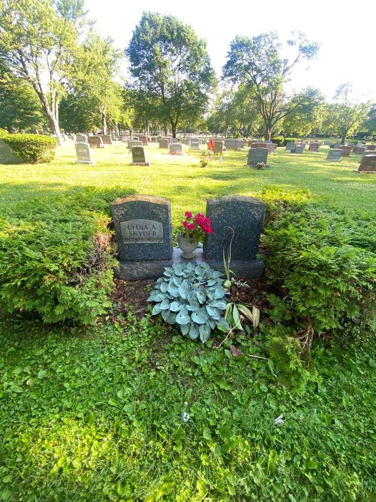 Lydia A. Snyder's grave. Photo 1