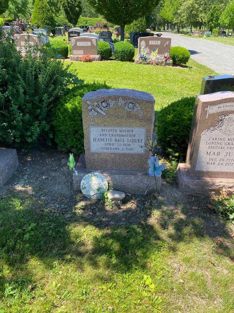 Jeanette Ball LaDuke's grave. Photo 2