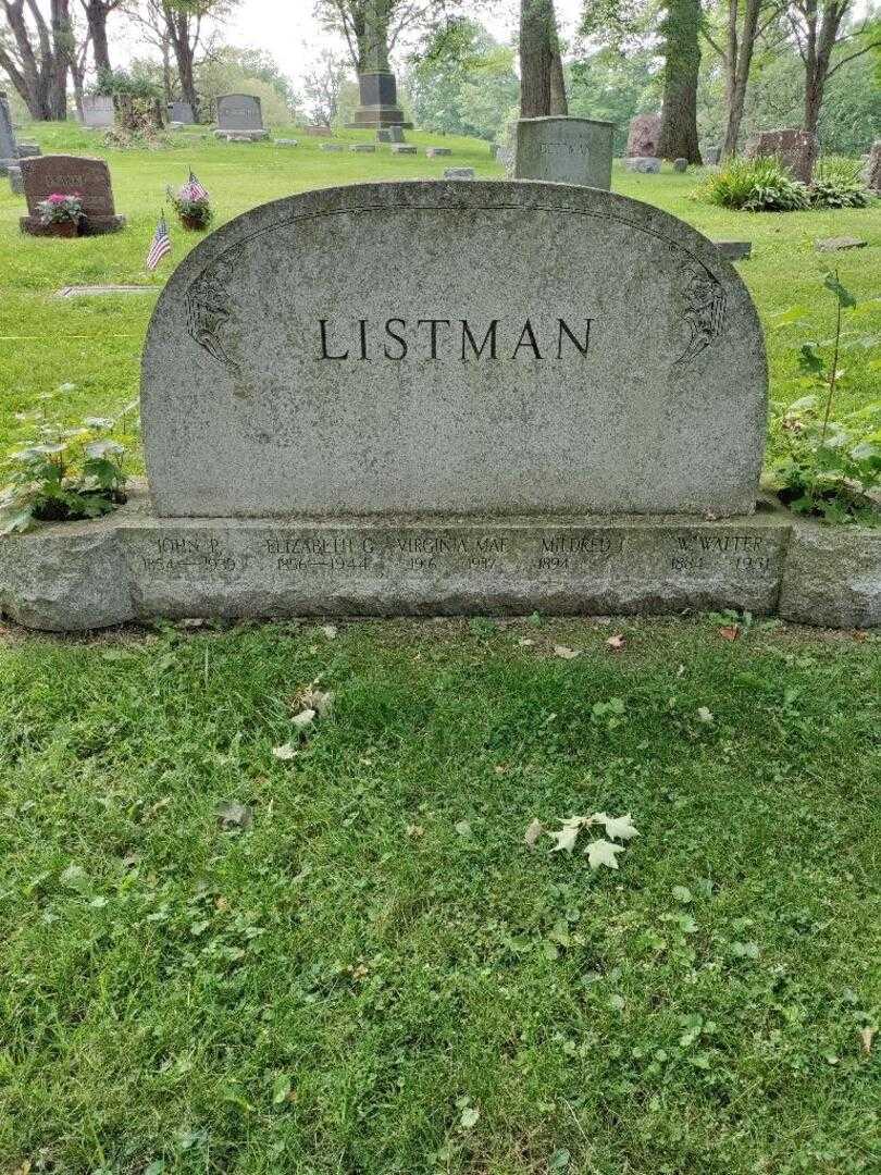 Elizabeth G. Listman's grave. Photo 2