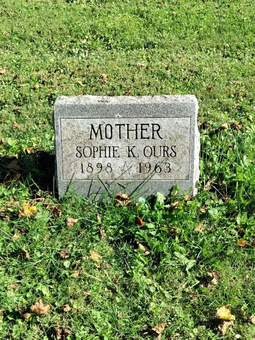 Sophie K. Ours's grave. Photo 2