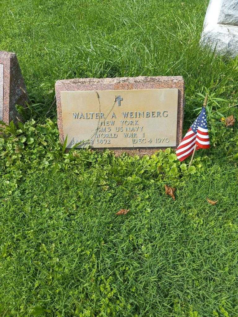 Walter A. Weinberg's grave. Photo 1