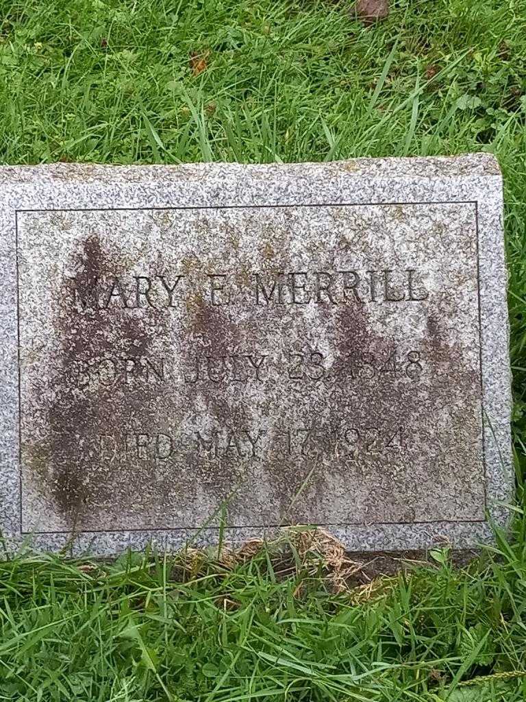 Mary E. Merrill's grave. Photo 3