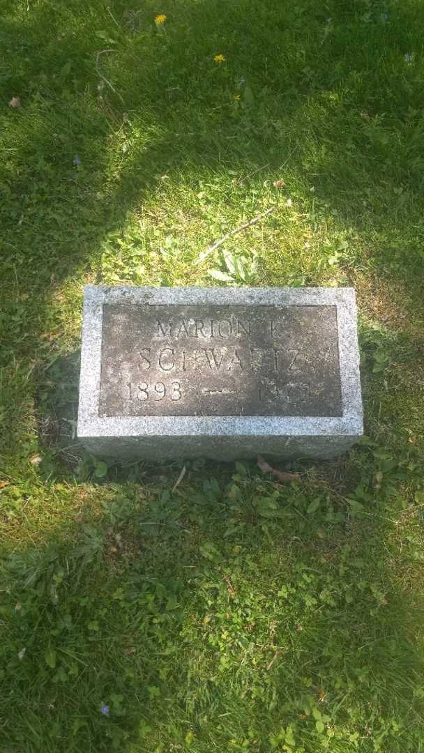 Marion K. Schwartz's grave. Photo 3