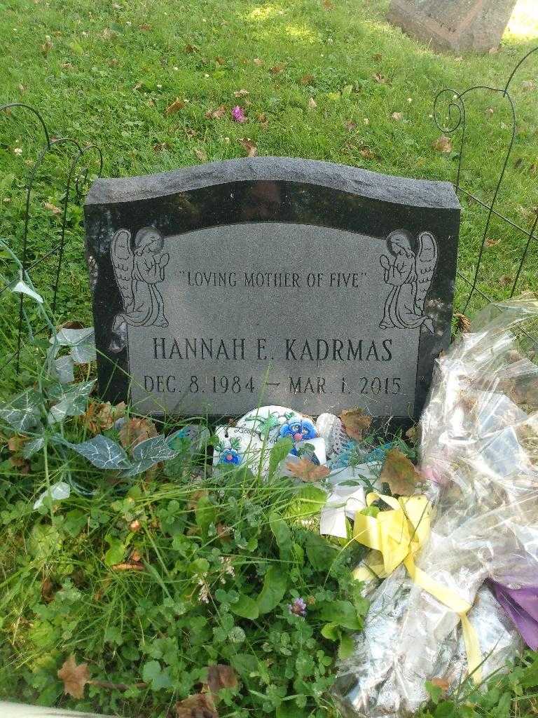 Hannah E. Kadrmas's grave. Photo 2