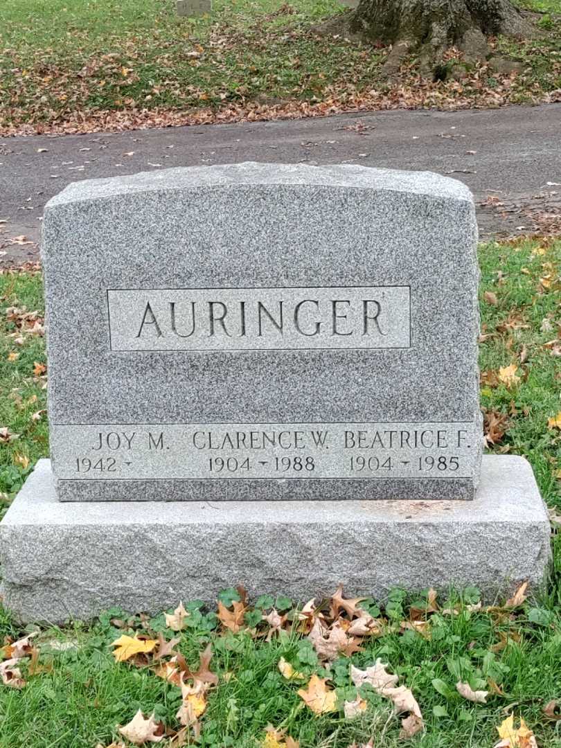 Clarence W. Auringer's grave. Photo 3