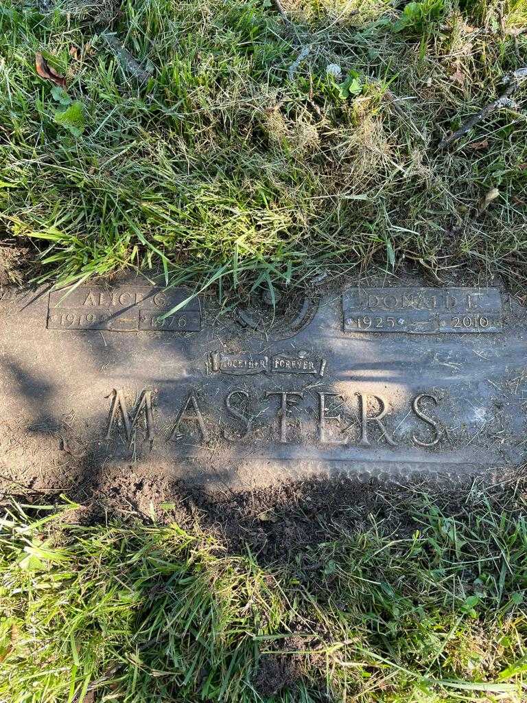 Donald I. Masters's grave. Photo 3