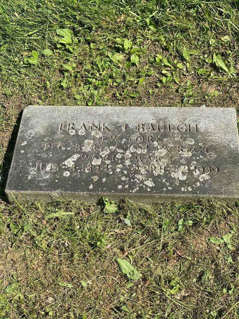 Frank J. Baulch's grave. Photo 3
