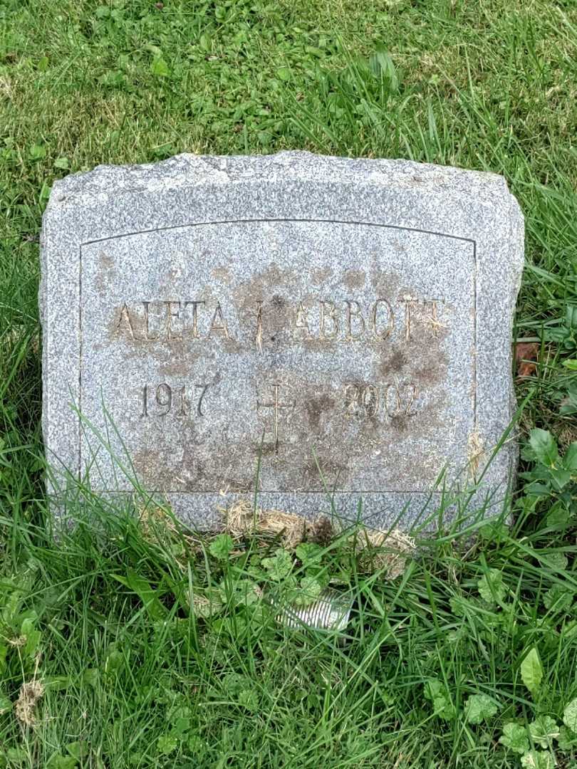 Aleta I. Abbott's grave. Photo 3