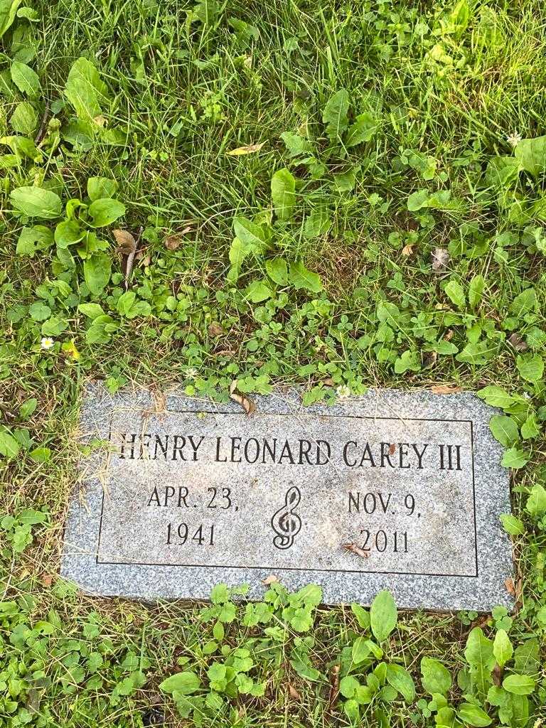 Henry Leonard Carey Third's grave. Photo 3