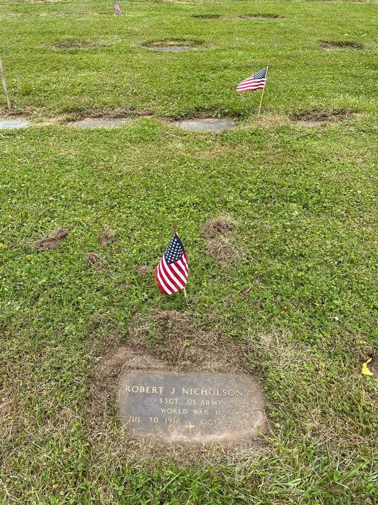 Robert J. Nicholson Senior's grave. Photo 2