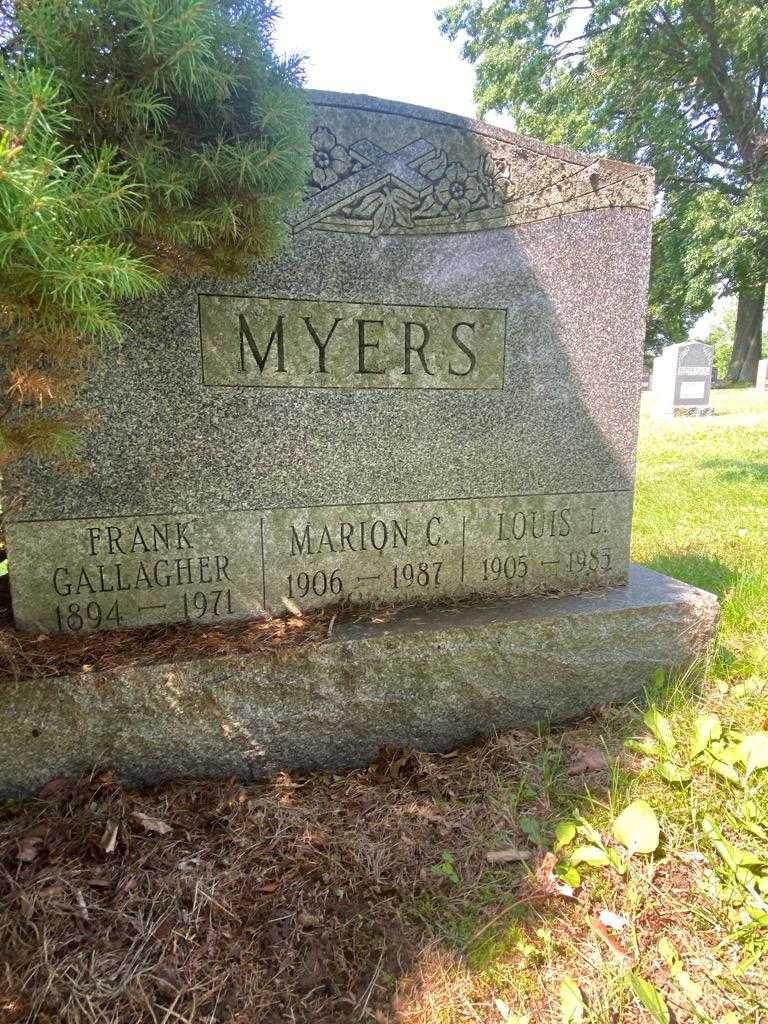 Frank Gallagher Myers's grave. Photo 3