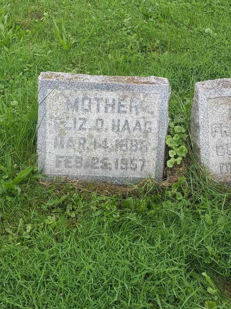 Elizabeth O. Haag's grave. Photo 2