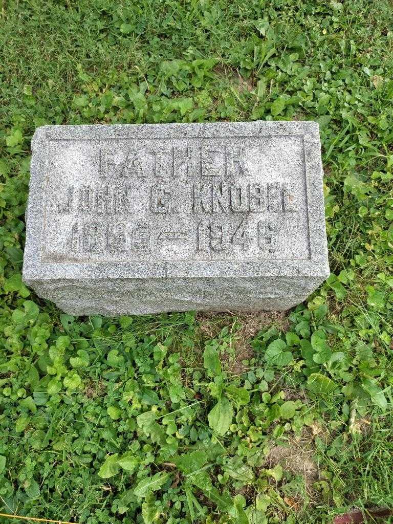 John G. Knobel's grave. Photo 3