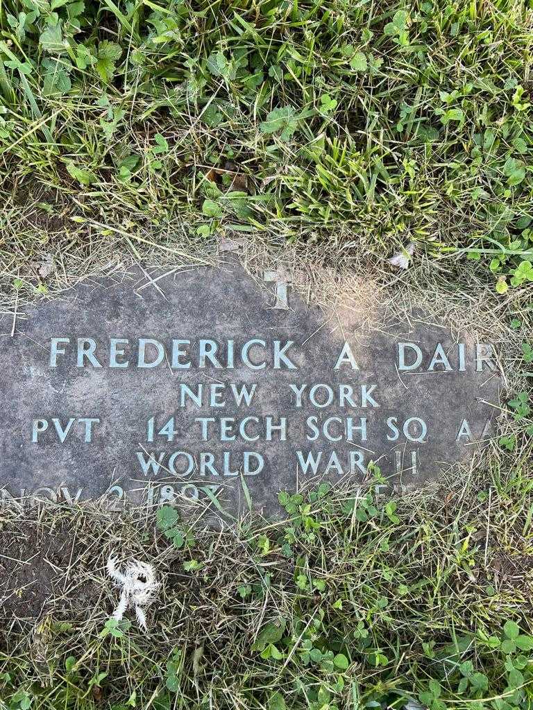 Frederick A. Dair's grave. Photo 3