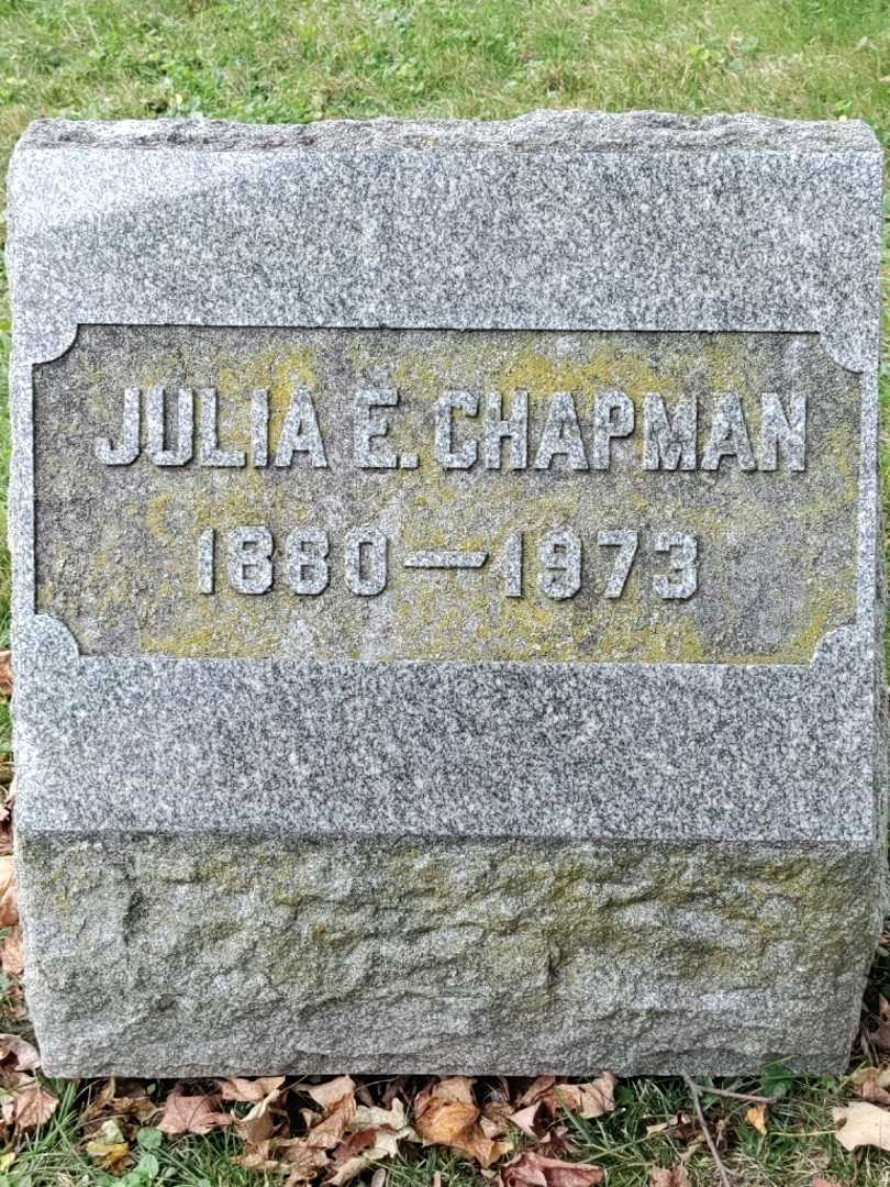 Julia E. Chapman's grave. Photo 3