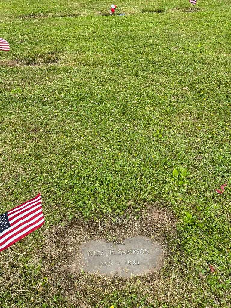 Nick E. Sampson's grave. Photo 2