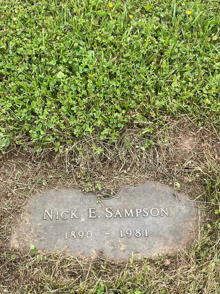 Nick E. Sampson's grave. Photo 3