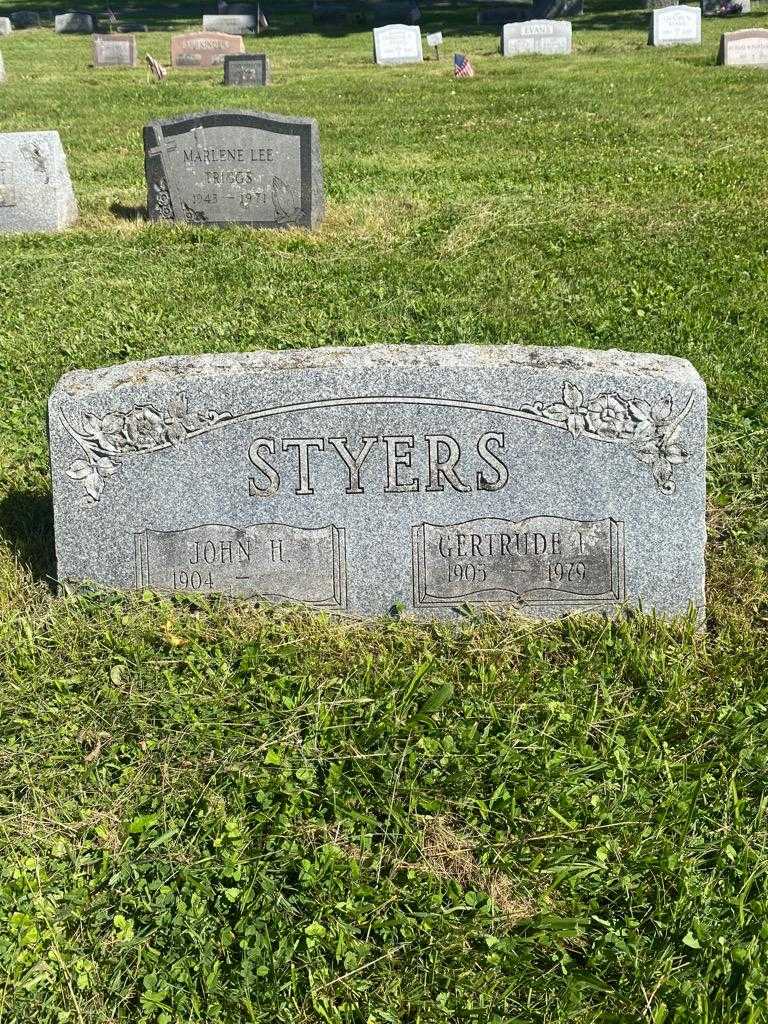 Gertrude I. Styers's grave. Photo 3