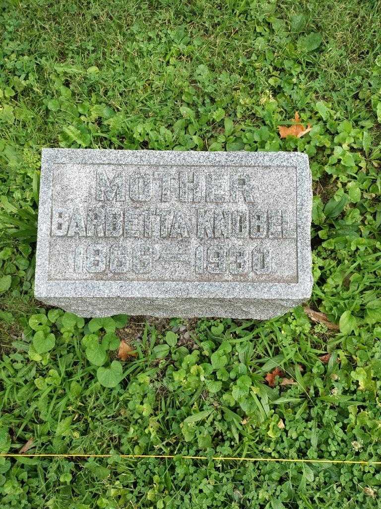 Barbetta Knobel's grave. Photo 2