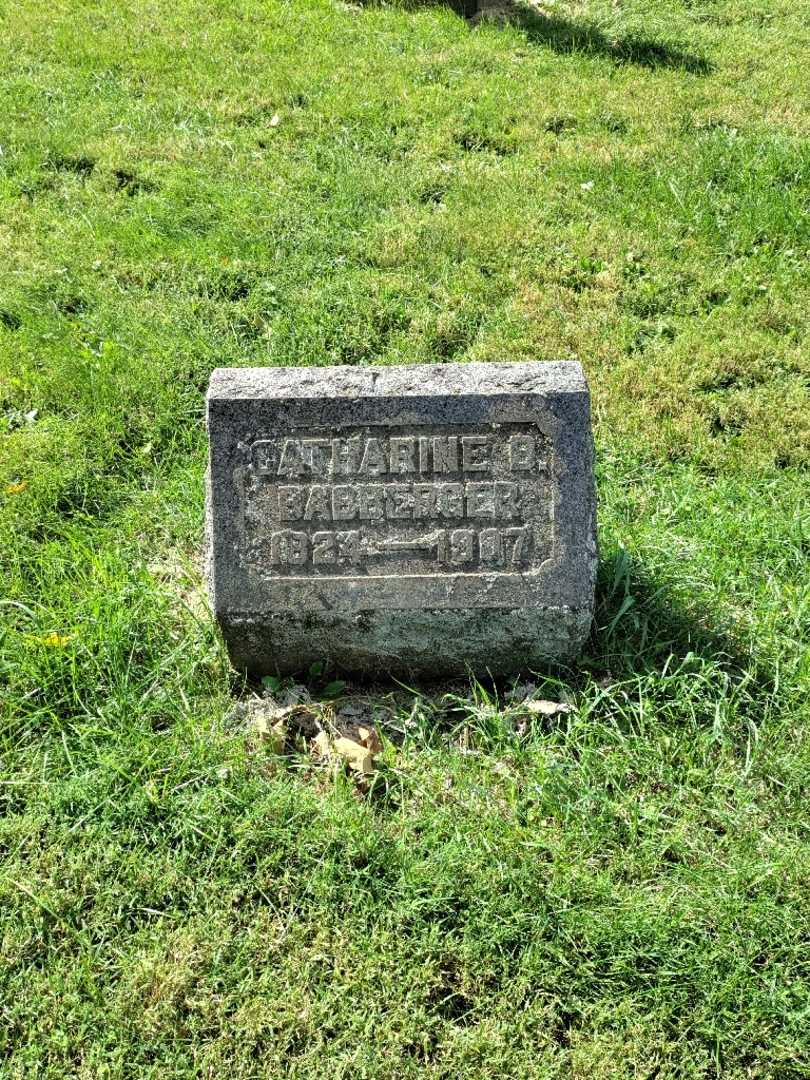 Catharine B. Babbergar's grave. Photo 2
