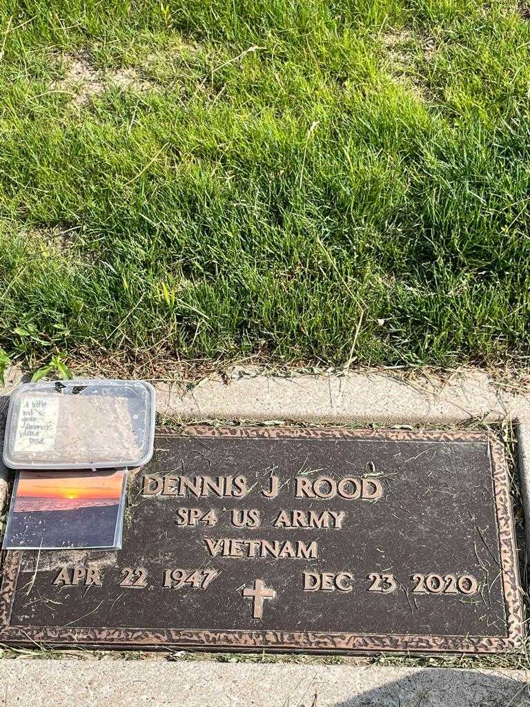 Dennis J. Rood's grave. Photo 3