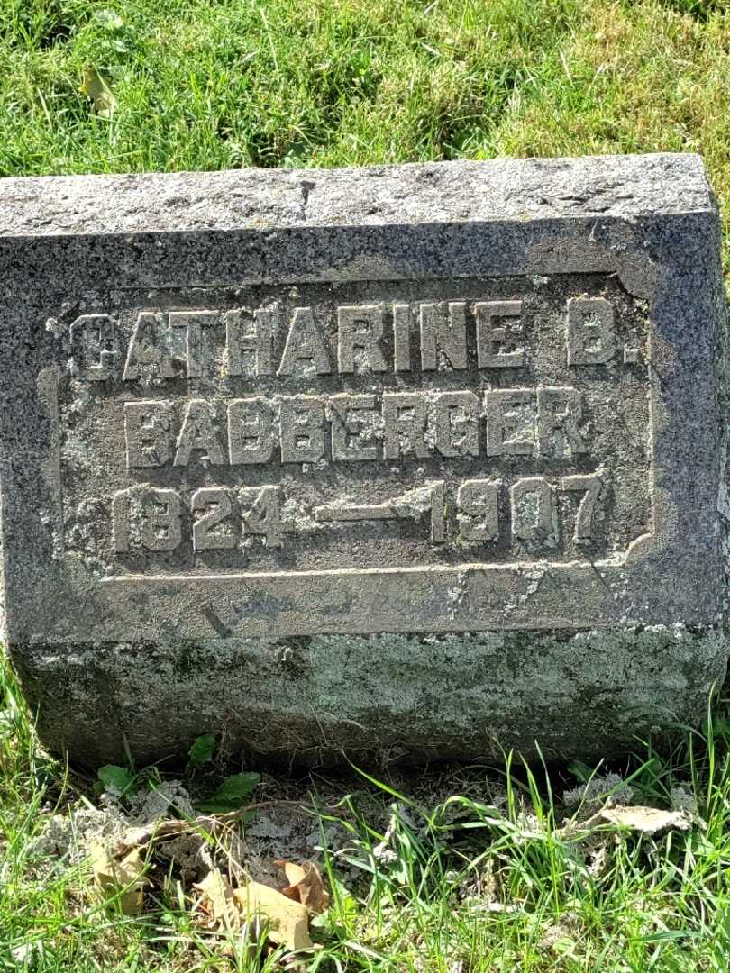 Catharine B. Babbergar's grave. Photo 3