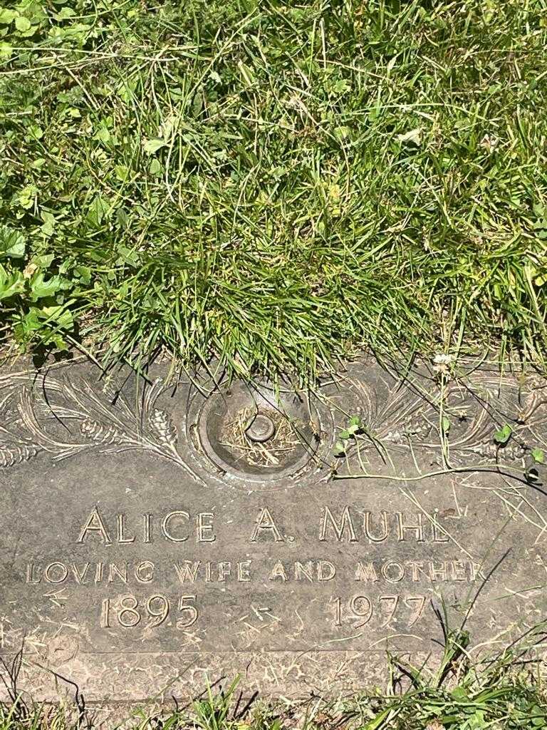 Alice A. Muhl's grave. Photo 3
