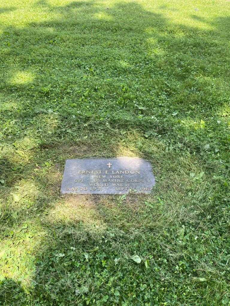 Ernest E. Landon's grave. Photo 2