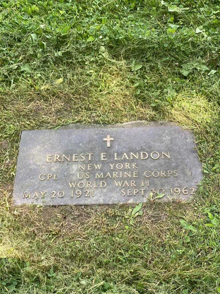 Ernest E. Landon's grave. Photo 3