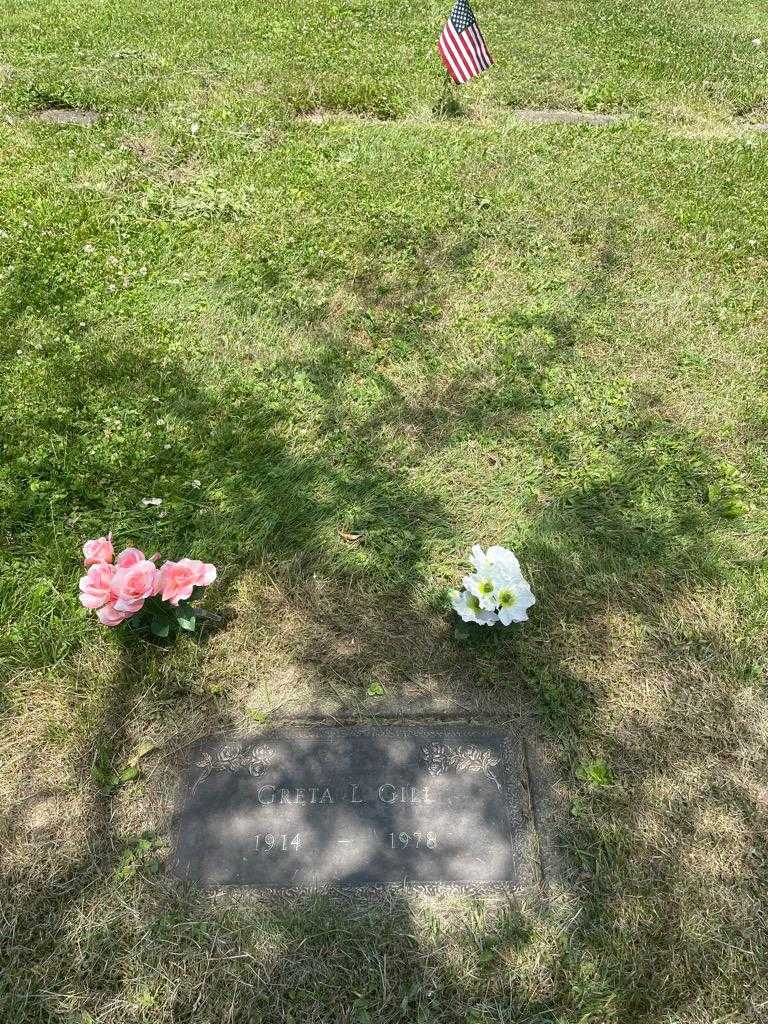 Greta L. Gill's grave. Photo 2