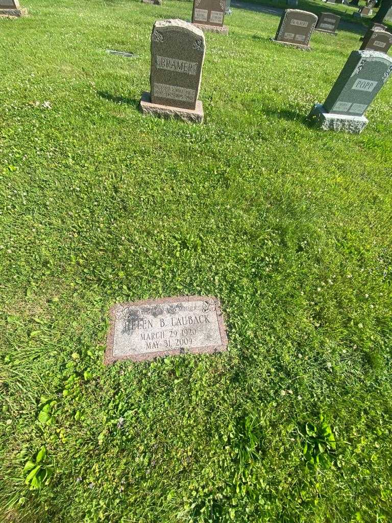 Helen B. Lauback's grave. Photo 1