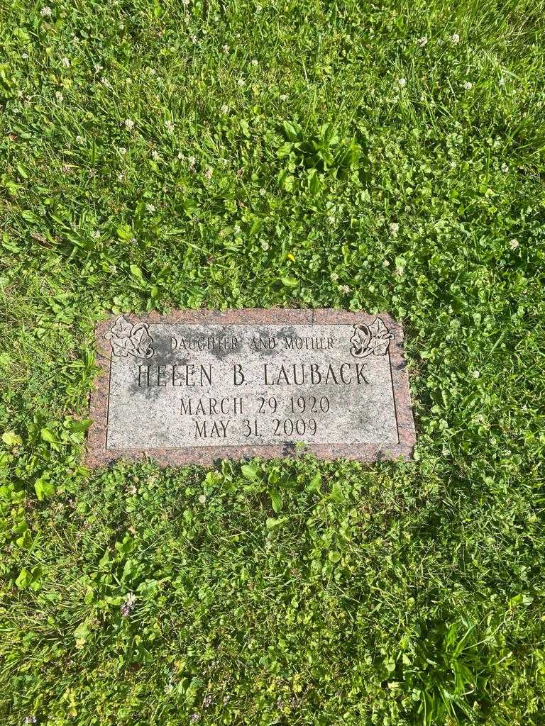 Helen B. Lauback's grave. Photo 2