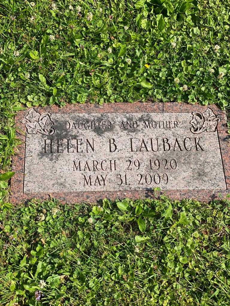 Helen B. Lauback's grave. Photo 3