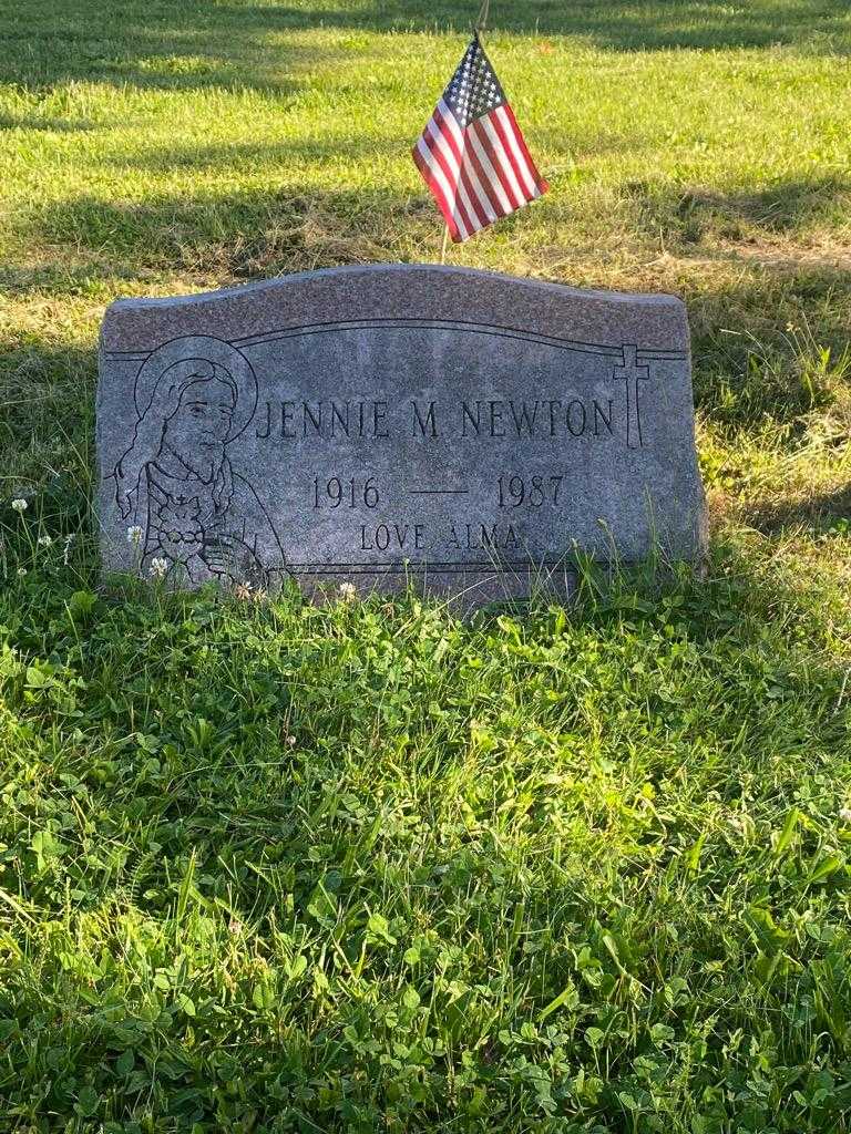 Jennie M. Newton's grave. Photo 3